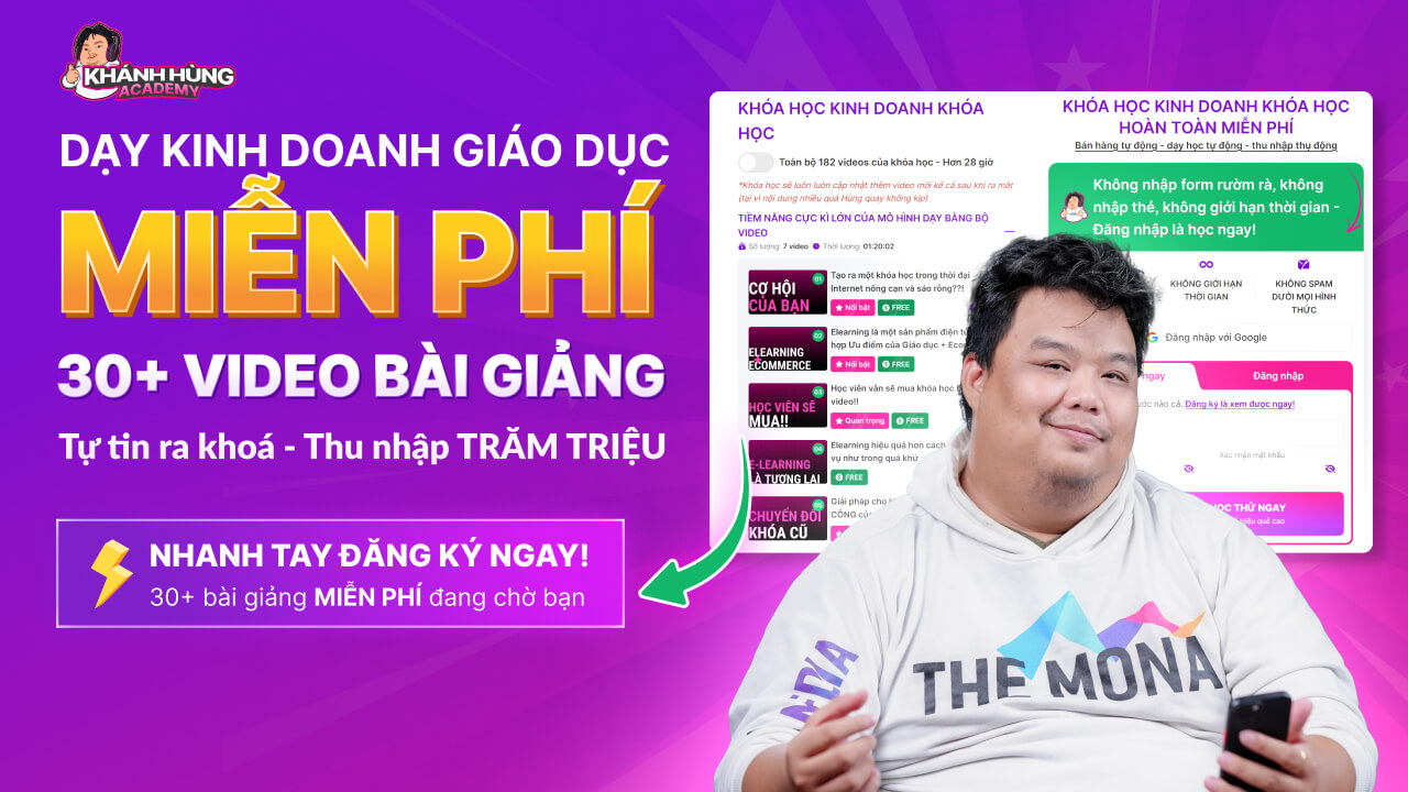 khóa học kinh doanh giáo dục tại Khánh Hùng Academy