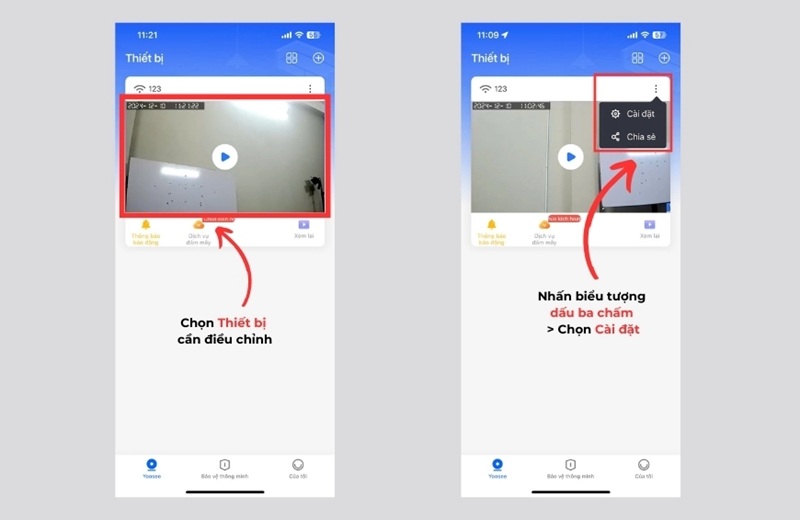 Chọn thiết bị cần đổi wifi