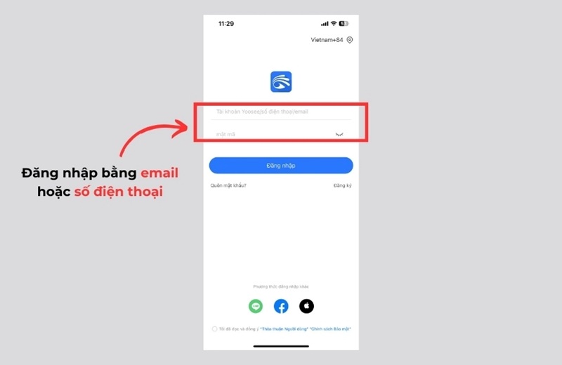 Mở ứng dụng Yoosee